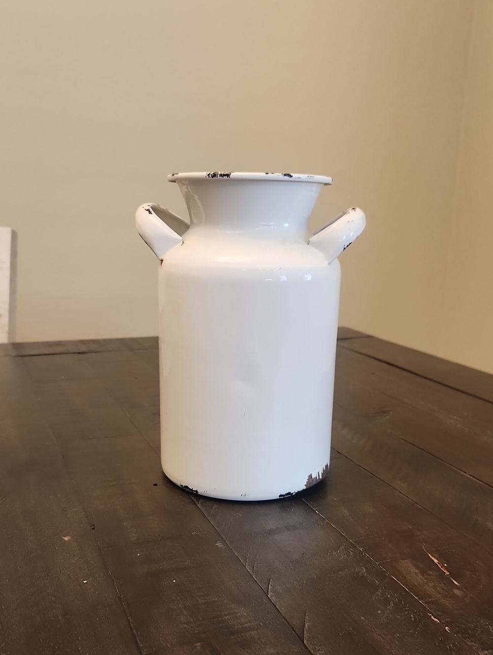 Farmhouse-Style Rustic Metal Milk Can Vase